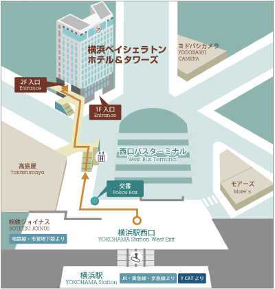 横浜ベイシェラトン ホテル&タワーズ周辺地図